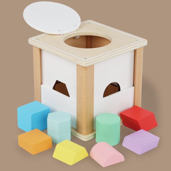 Intelligence box, children's shape matching toy, porous geometry cognitive enlightenment toy - Image 2
