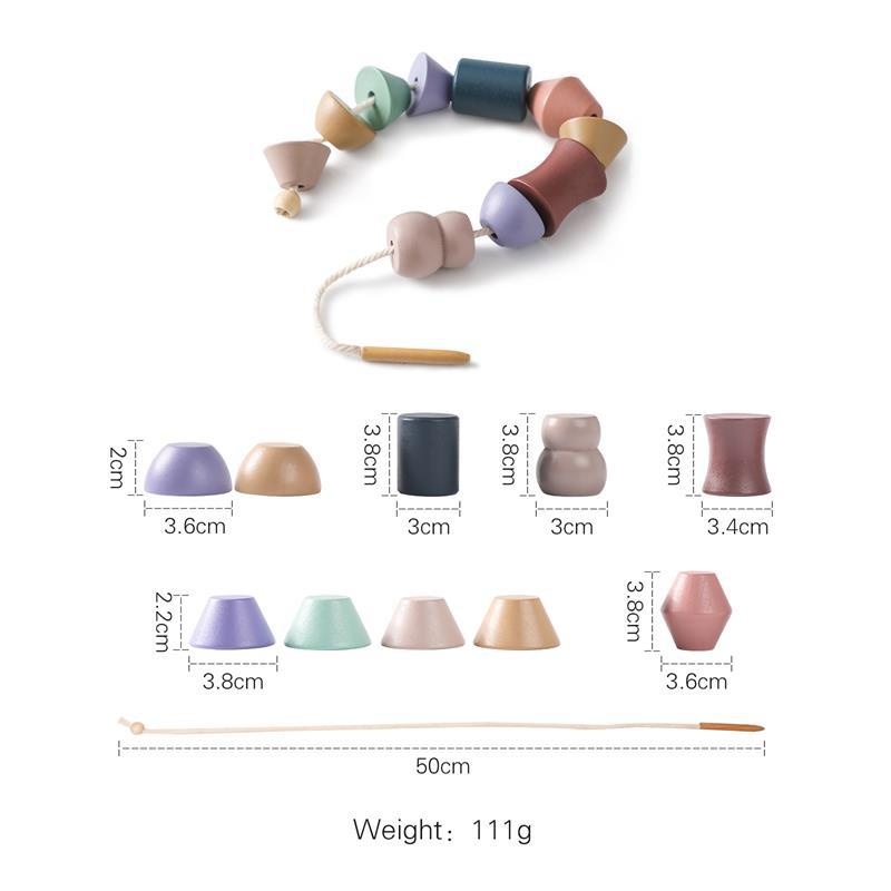 Montessori Children's Educational Toy Animal Lacing Beads 1-3 Years Wooden Baby Threading Toy - Image 6