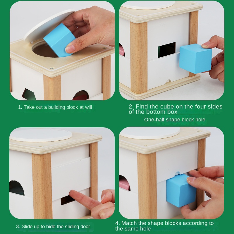 Intelligence box, children's shape matching toy, porous geometry cognitive enlightenment toy - Image 3